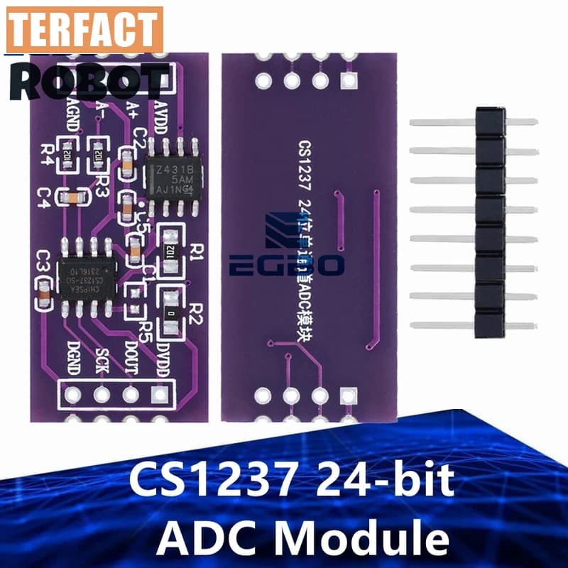 1~10PCS Modulo ADC CS1237 a 24 bit con chip di riferimento esterno TL431 integrato, sensore di pesatura a canale singolo 24 bit per Arduino