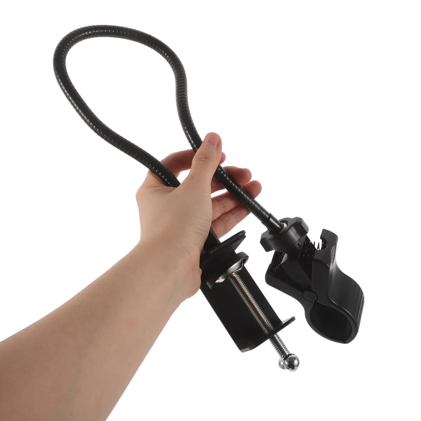 Hair Dryer Stand Desktop 28 Metal Base Clamp Hands-Free Adjustable Rotatable Blow Dryer Holder Bathroom Vanity Countertop