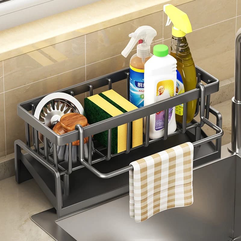 Multifunctional Sponge Rack Drainer Kitchen Shelf Sink Rag Dishwashing Detergent Dishcloth Organiser Kitchen Storage Racks kitchen organizer