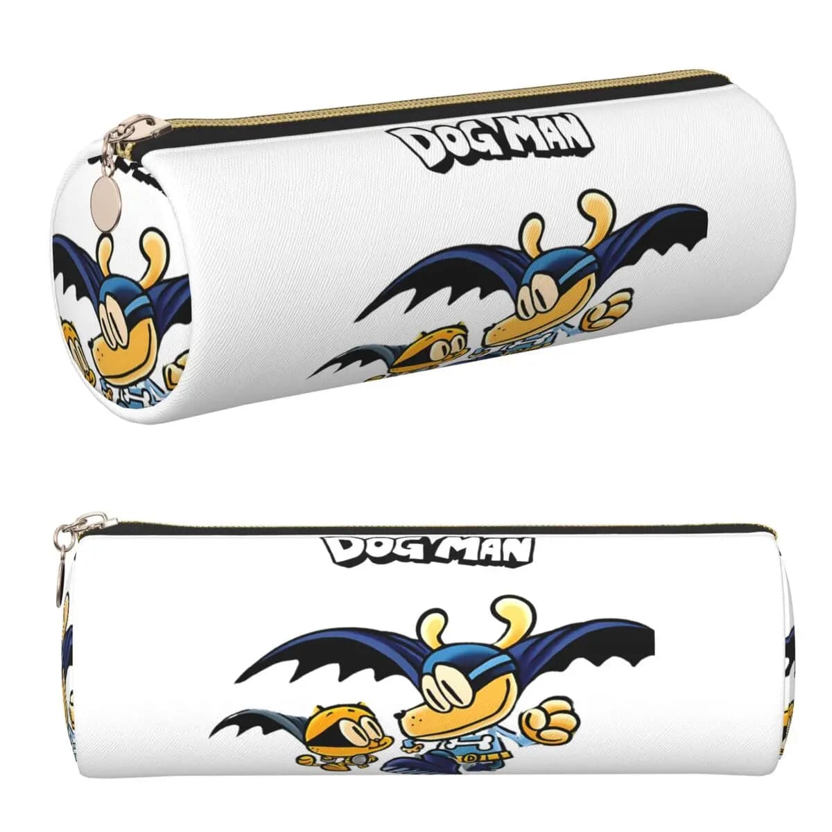 Dog Man And Petey Cat Anime Cartoon Pencil Case Pencil Pouch Cylinder Pen Box Pencil Bag for Boy Girl Gifts