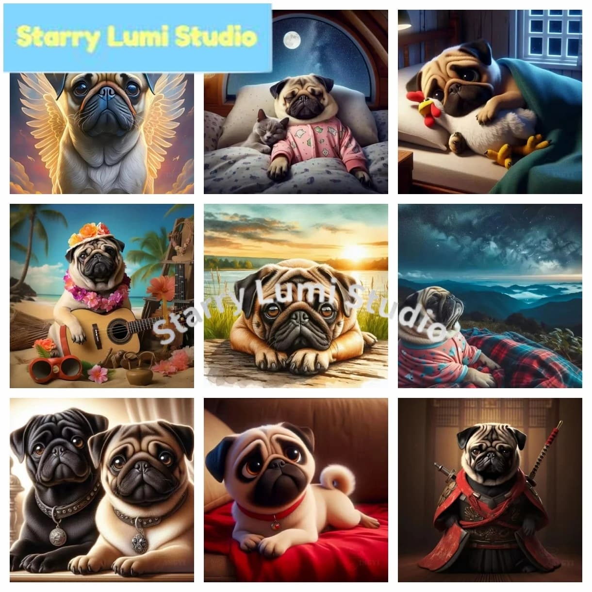 Kit Pittura Diamante 5D Pug Olandese, Ritratto Artistico di Cucciolo Carino, Ricamo Diamante Fai da Te, Mosaico con Strass, Decorazione per la Casa, Regalo Artigianale