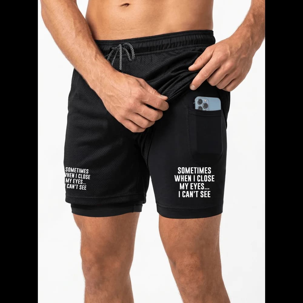 Pantaloncini da allenamento 2 in 1 da uomo con fodera interna, ad asciugatura rapida, traspiranti, per corsa e palestra
