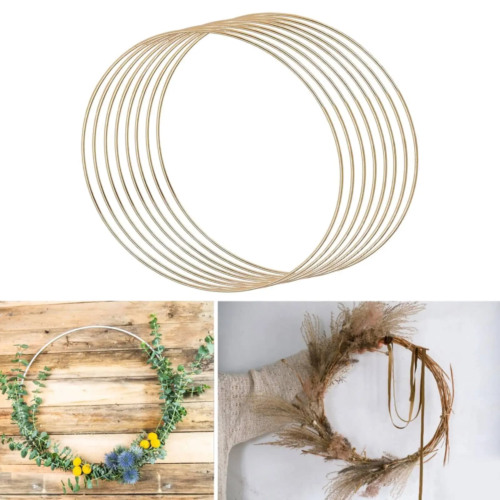 Decorative Metal Hoops for Wreath Making DIY Dream Catcher Craft Rings for Wedding Table Art Decor