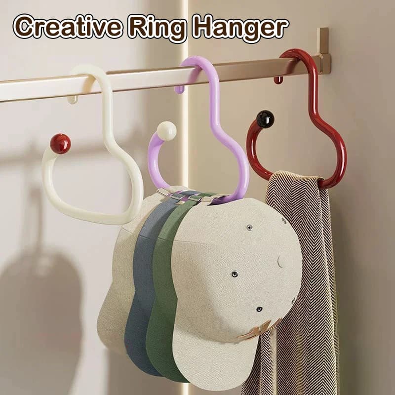 Dopamina Anello creativo Appendiabiti antiscivolo Cappello appeso Sciarpa Sciarpa Artefatto multifunzionale per la conservazione della casa