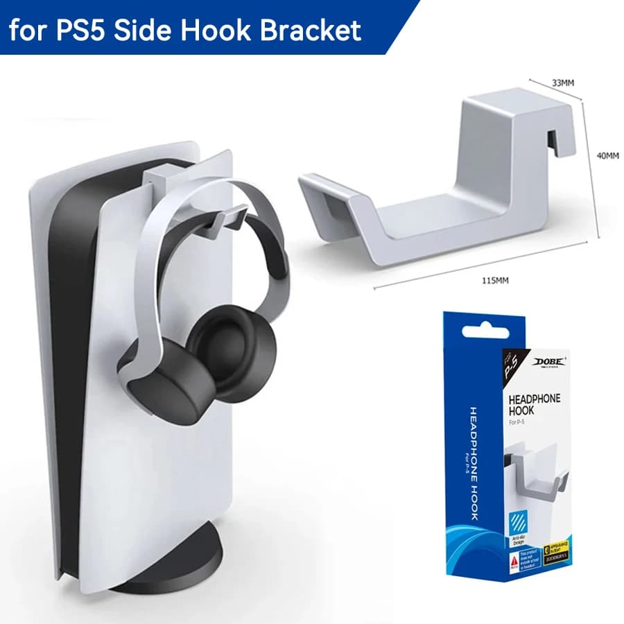 PS5 Accessories Headphone Holder Wall Mount Stand PS5 Console Hook Game Headphones Suspended Rack Storage