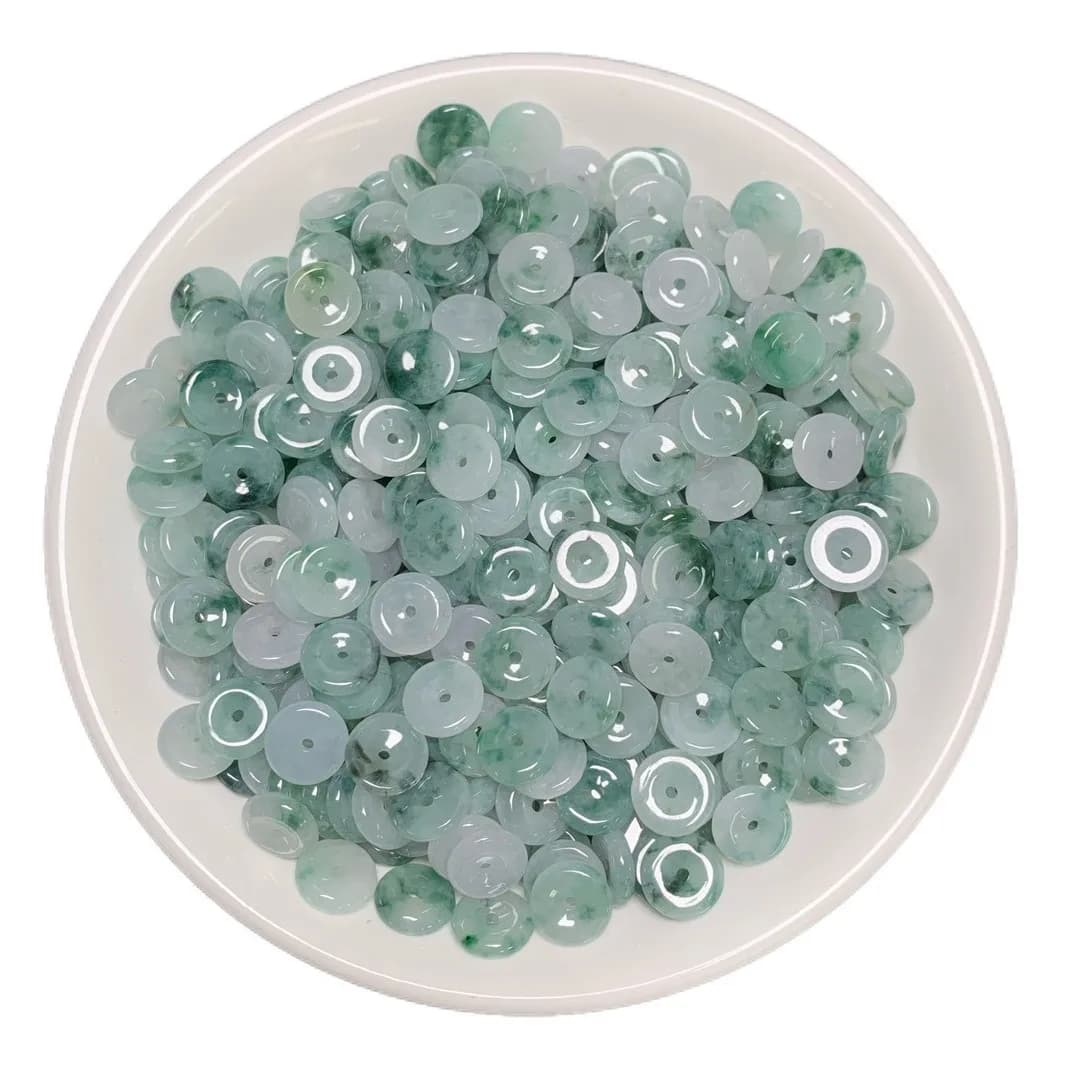 8.5-9mm Ice Seed Hanging Water Flower Floating Buckle Myanmar Jadeite Accessories FAI Jewels FROM TE Parts Wraps Transport Drop