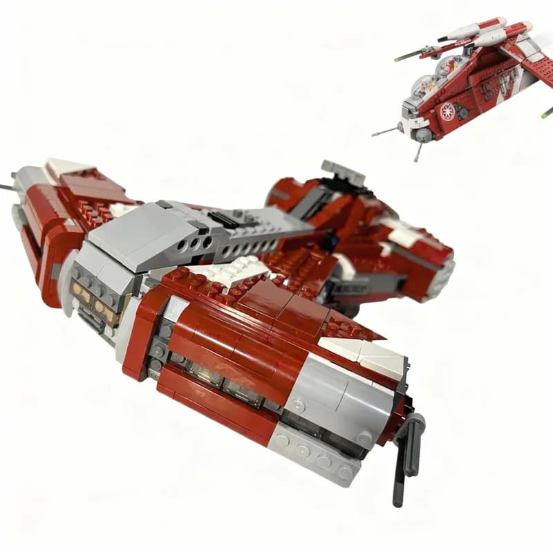 Set di Costruzioni MOC da 764 Pezzi, Modello di Corvette Stellare Classe Defender, Giocattolo Creativo Fai-da-Te, Regalo di Natale