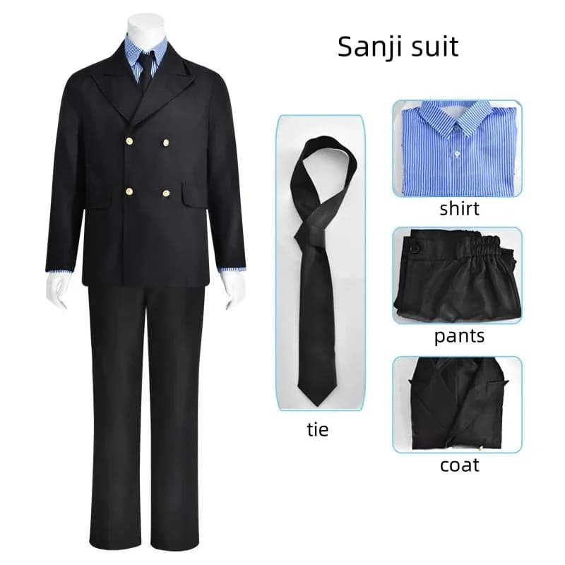 2023 Film Roronoa Zoro Nami Scimmia D Rufy Vinsmoke Sanji Nero DEO Usopp Sogeking Costume Cosplay Parrucca Per Adulti Bambini Vestitox;8's