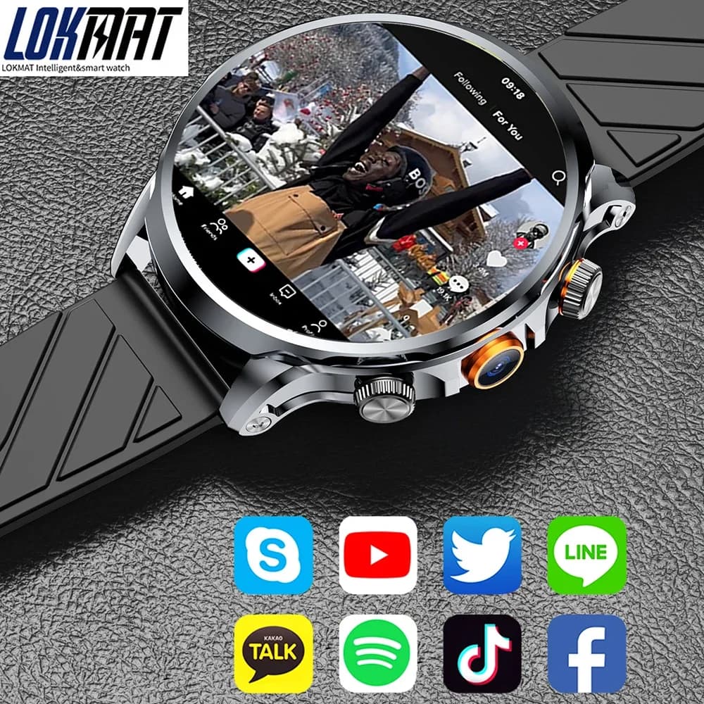2024 nuovo LOKMAT Fashion 4G NFC Smartwatch, GPS WIFI SIM Card Google Play cardiofrequenzimetro Fitness Tracker orologi sportivi per uomo donna