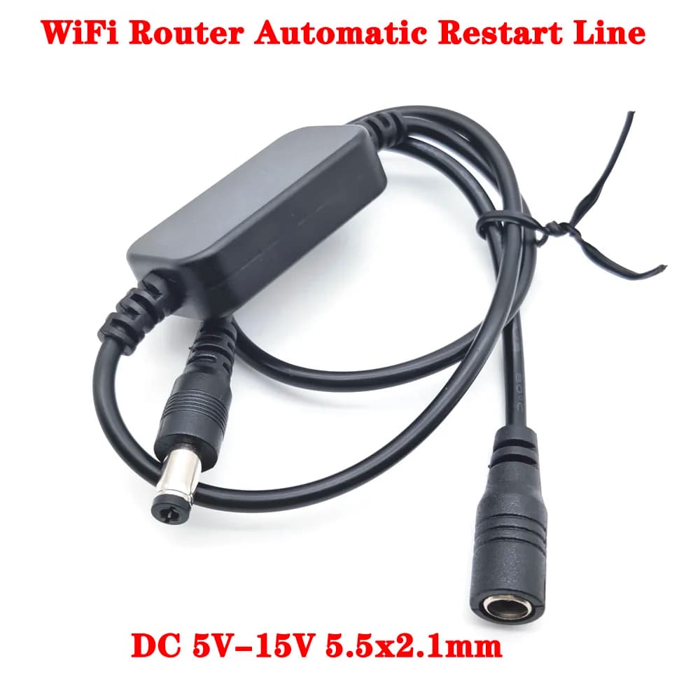 DC 5V-15V 5.5x2.1mm 24Hours For Timer Reset Automatic Restart Power Supply Cable For Wireless-Router WiFi Bridge Repeater Modem
