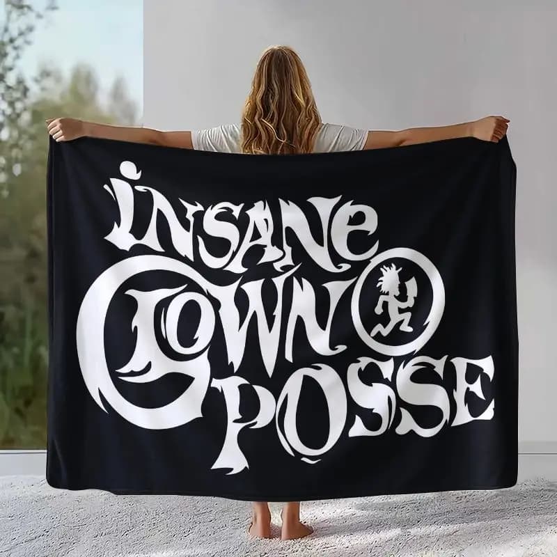 ICP Rap Metal Insane Clown Posse Juggalo Flannel Blanket,Ultra Soft Warm Plush Throw for Home Bedroom Bed Sofa Camping Picnic