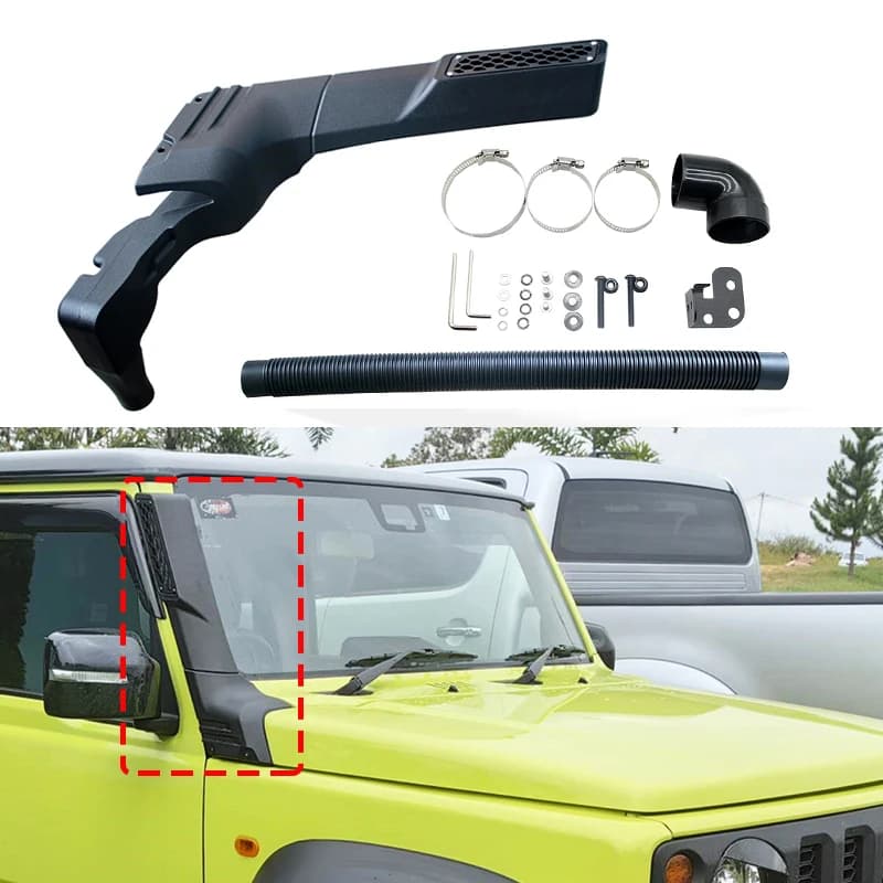 Off Road 4x4 Accessori esterni per auto Kit snorkeling aspirazione aria per 2019+ SUZUKI Jimny Jb64 Jb74 Parti di automobili Wader Tubo flessibile di respiro