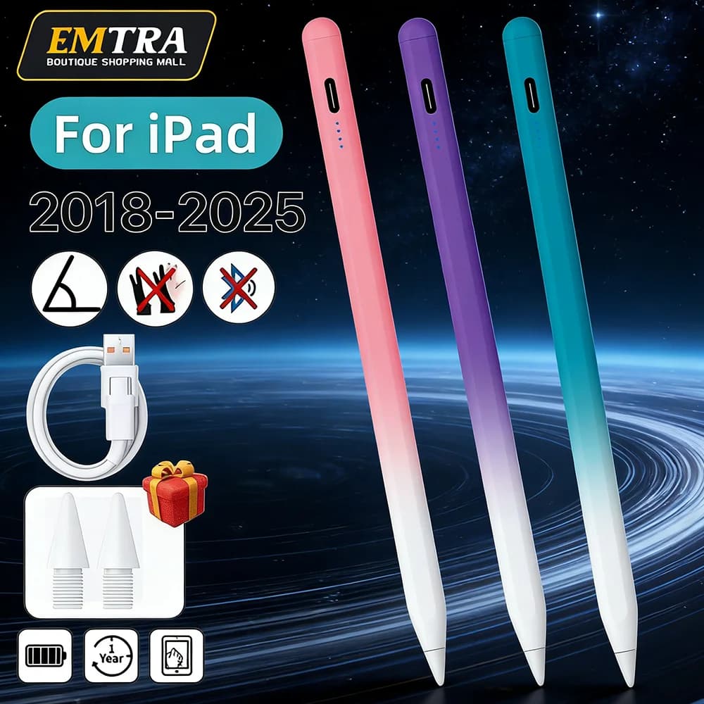 Penna stilo Sfumatura di colore per Apple iPad Palm Rejection Power Display per iPad Matita Accessori 2025-2018 Pro Air 4 5 Mini Pen