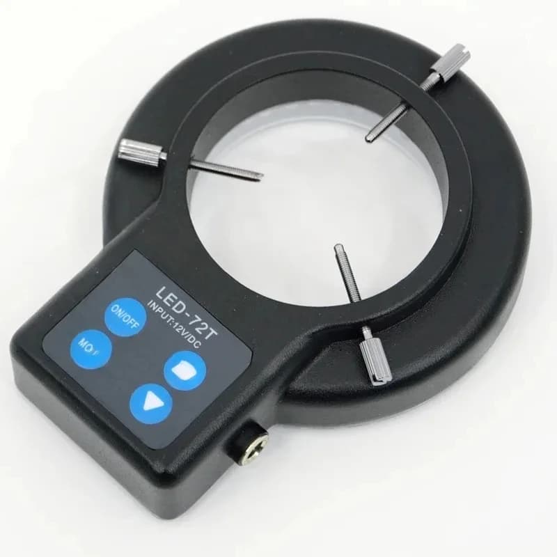 Adattatore per anello luminoso per microscopio a LED 90-240 V incluso con 72 lampadine Dimmerazione a quattro zone per apparecchiature da laboratorio di precisione