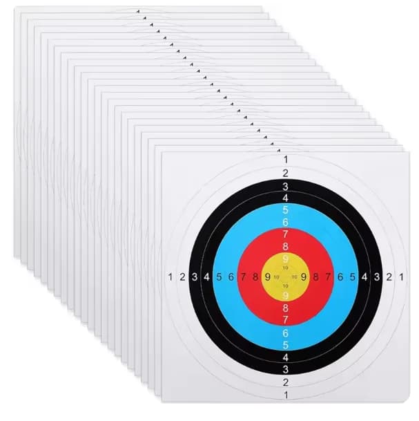 40x40cm R-Paper Shooting Range Targets Bullseye Archery Practice Training Bow Arrow Darts Papers Hunting Shoot Accessories