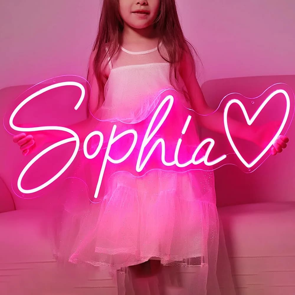 Insegne al neon con nome personalizzato Luci a LED personalizzate Insegna personalizzabile per la decorazione della parete di nozze Camera da letto per bambini Festa di compleanno Gife Neon