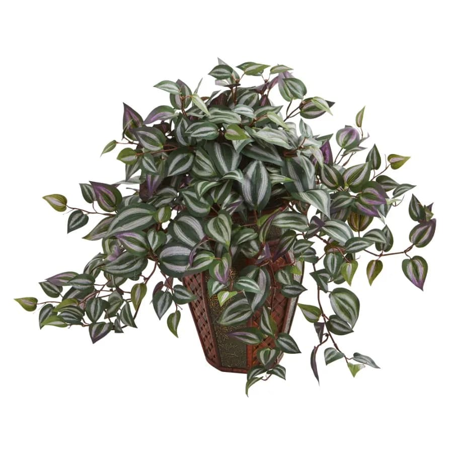 20in. Wandering Jew Artificial Plant in Decorative Planter Green