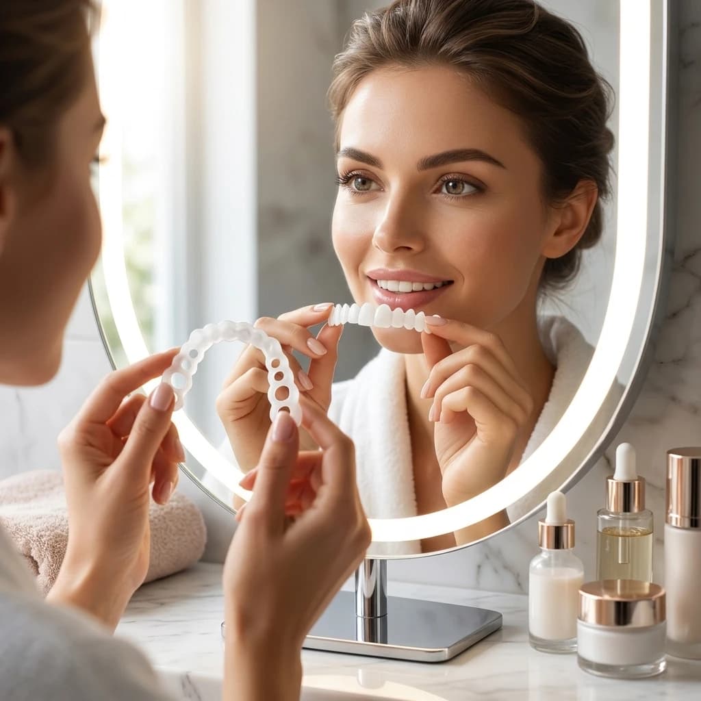 Rage - Faccette Dentali Temporanee Sbiancanti Istantanee, Vestibilità Perfetta, Aspetto Naturale, Denti Finti, Accessori per il Make-up del Sorriso CK848