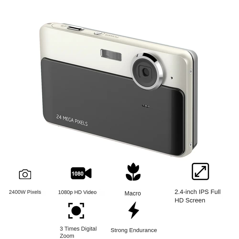 Videocamera digitale portatile videocamera 1080P 40MP foto 16X Zoom Anti-shake 2.4 pollici grande schermo TFT carica USB con borsa per il trasporto