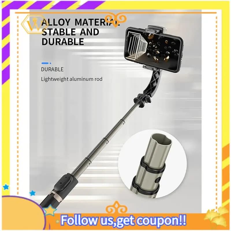 Ultimo stabilizzatore cardanico portatile Selfie Stick Azione smartphone Treppiede Bluetooth Kameralar