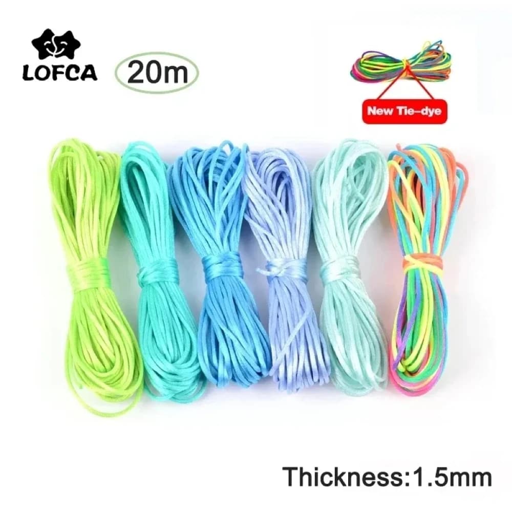 20 m/lotto FAI DA TE Cavi di Nylon 1.5 millimetri Ciuccio Clip di Catena Per La Collana di Dentizione Fare Corda Perline di Silicone Fatti A Mano di Raso filo di gioielli