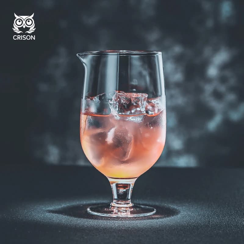 MG802 CRISON 800ml shaker per cocktail in stile giapponese, strumento da bar, shaker fatto a mano in cristallo di cristallo Bartender Mixology