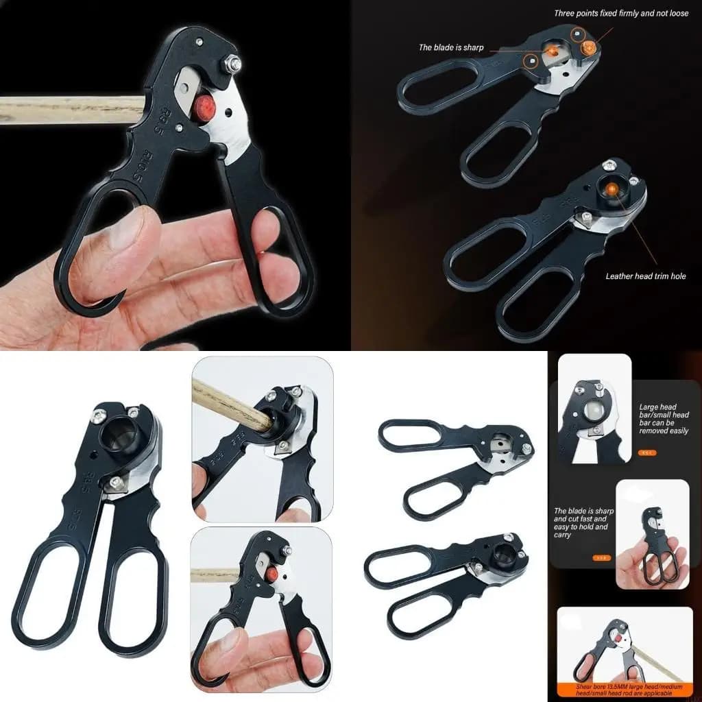 Forbici con punta per stecca da biliardo precisione, strumento riparazione sostitutivo per taglierina per stecca da