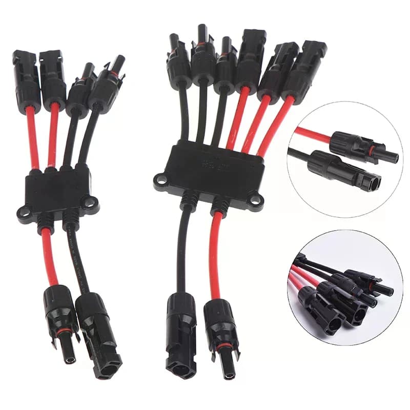 Connettori solari a Y da 2 a 4/6/8 vie per pannelli solari, connettori senza attrezzi, splitter per barche e camper