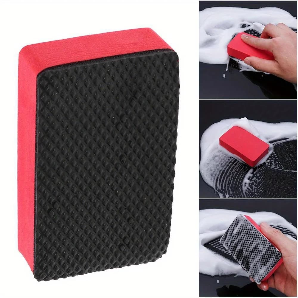 3 pz/5 pz Auto Decontaminazione Spugna Dettagli Auto Spugna Blocco di Pulizia Gomma Liscia Cera Polacco Pad Strumento di Pulizia Auto