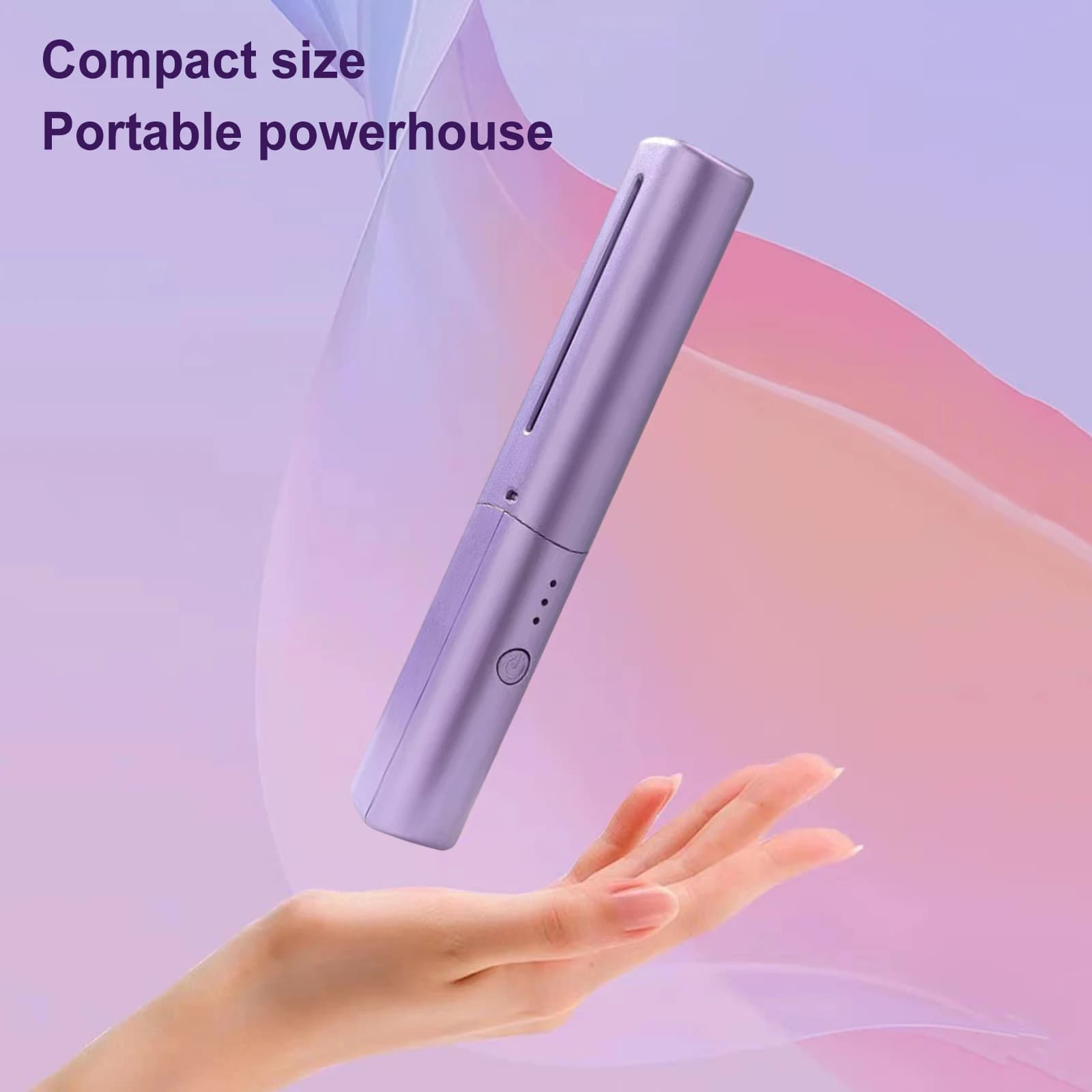 Rechargeable Wireless Smooth Brush, Light Travel Hair Plate and Heated for Straight Hair Without Crespo