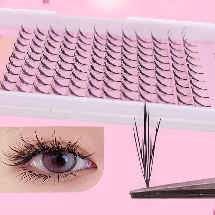 Comfortable as true · Do not require maintenance for eyelash extensions! Integrated 3D wing model with 120 clusters, small thin sheet