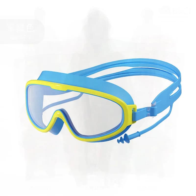 Water resistant HD swimming glasses for children Diving glasses with big frame Blue/Yellow/Black/Green/Rosa - Swimming equipment