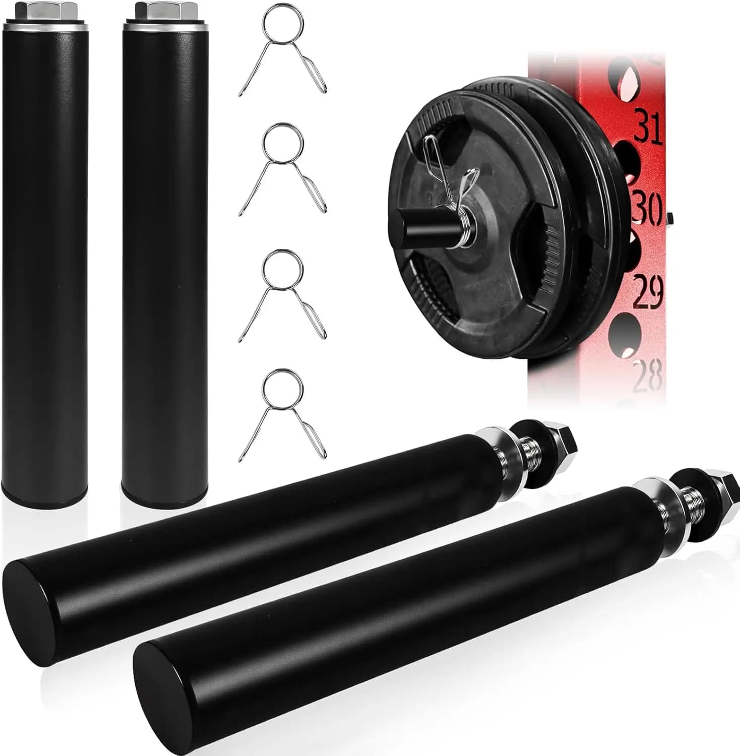 Supporto per Pesi per Power Rack, Compatibile con Power Cage 2x2, 2x3, 3x3 e Fori da 1 o 5/8 Pollici