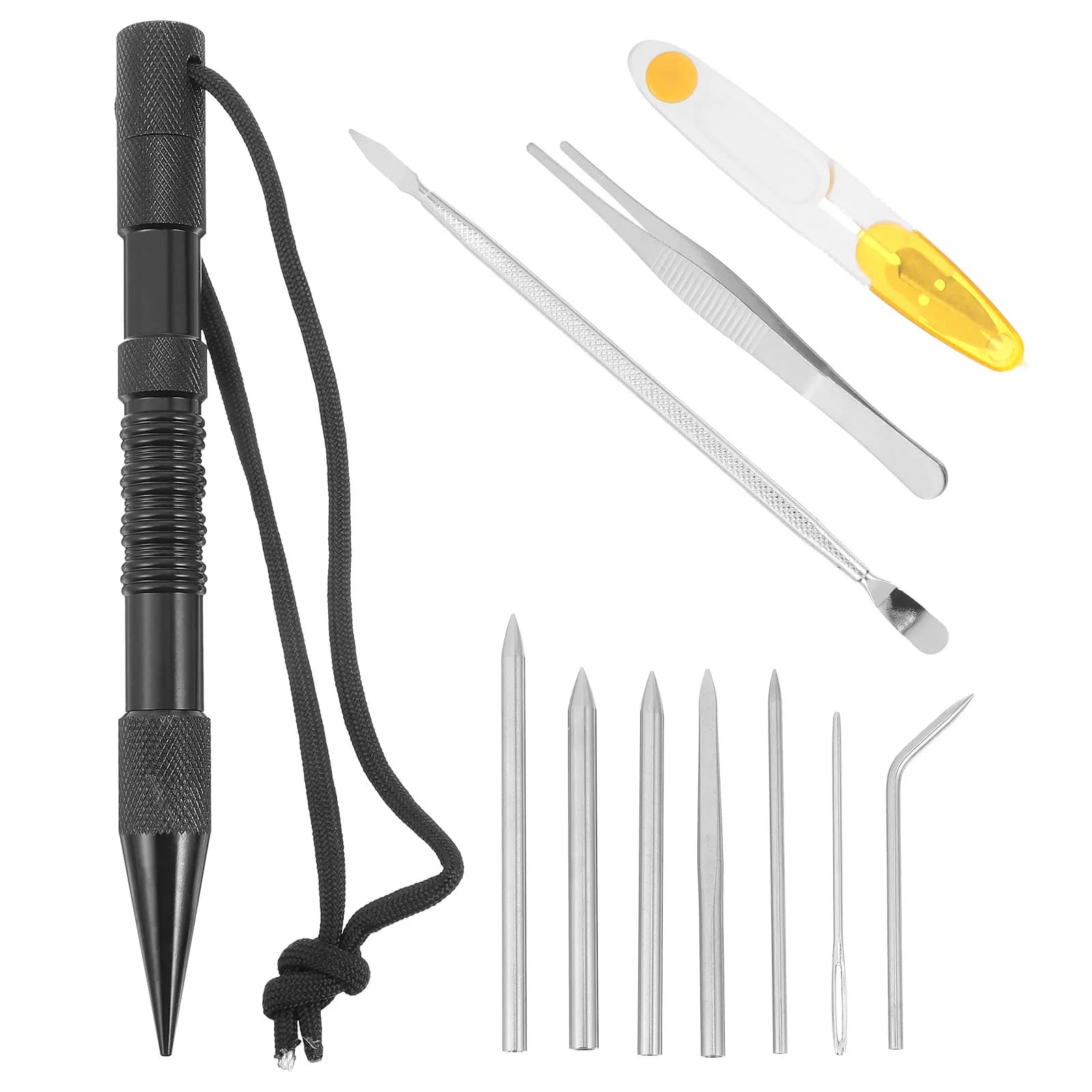 Kit per cucito e lavori artigianali con ferri da maglia, accessori per cucire e braccialetti lisciante
