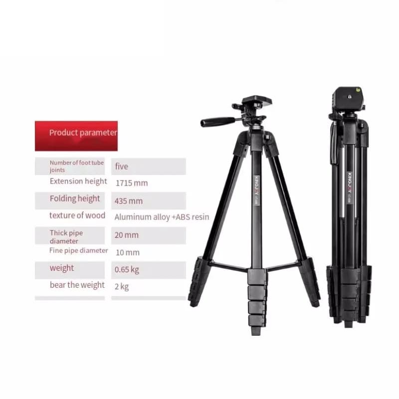 KINGJOY VT-688 High 1.7M Portable Tripod for Canon Nikon Sony Digital Camera Mobile Phone Outdoor Travel Photography Accessories