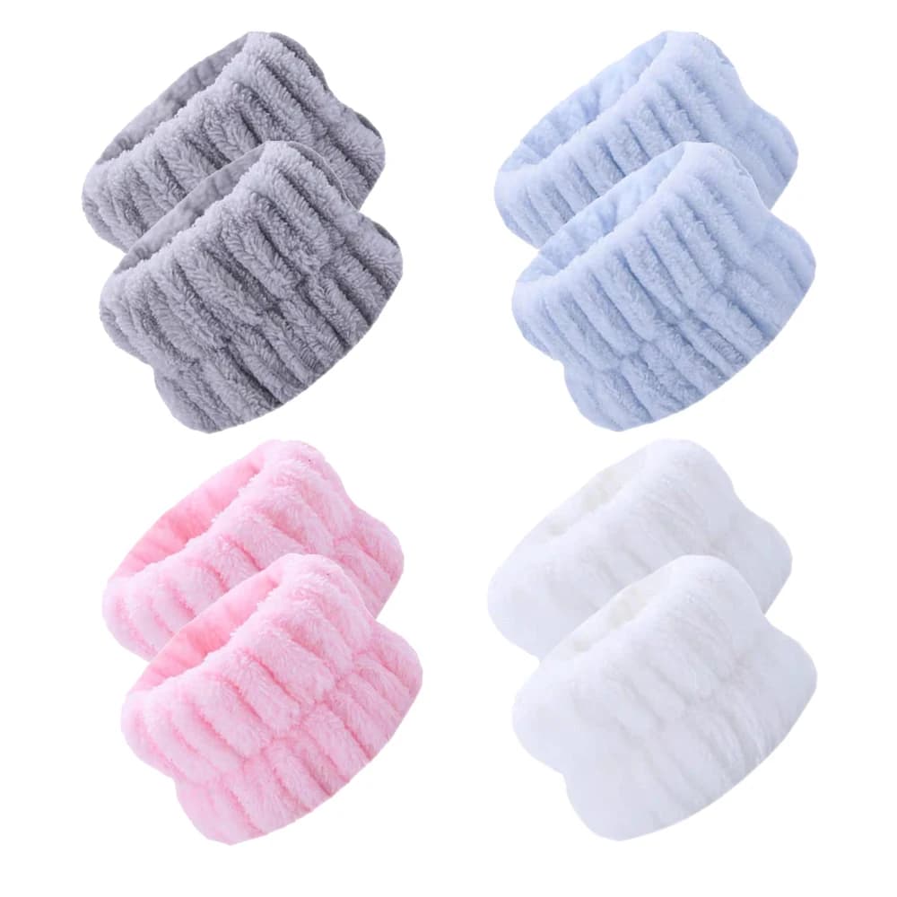 1/2Pair Polso Spa Washband In Microfibra Lavaggio Da Polso Asciugamano Fascia Braccialetti per lavare Il Viso Braccialetti Assorbenti Polso Sweatband