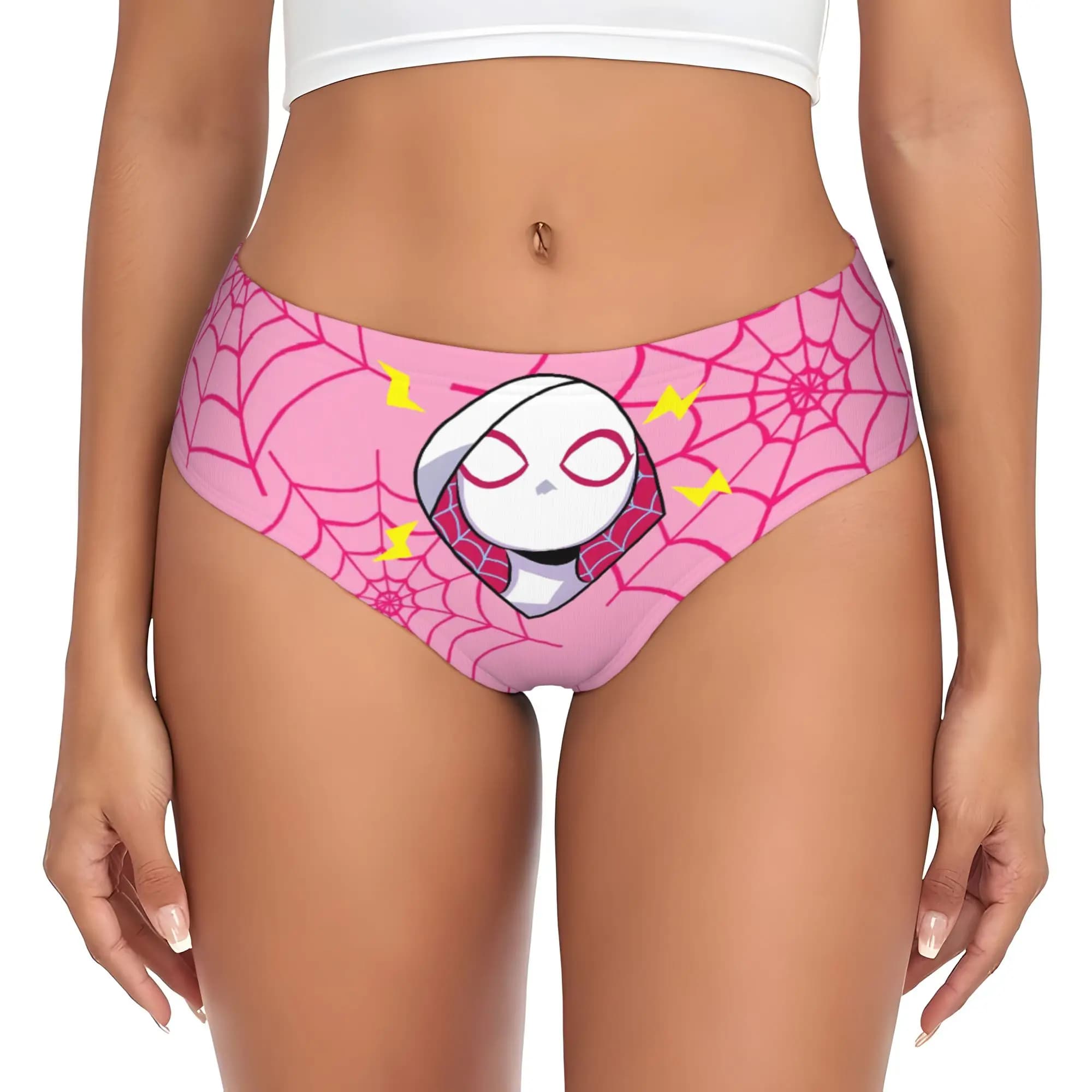 Slip Donna Personalizzati G-Gwen Stacy S-Spiderman, Mutandine Elasticizzate Femminili