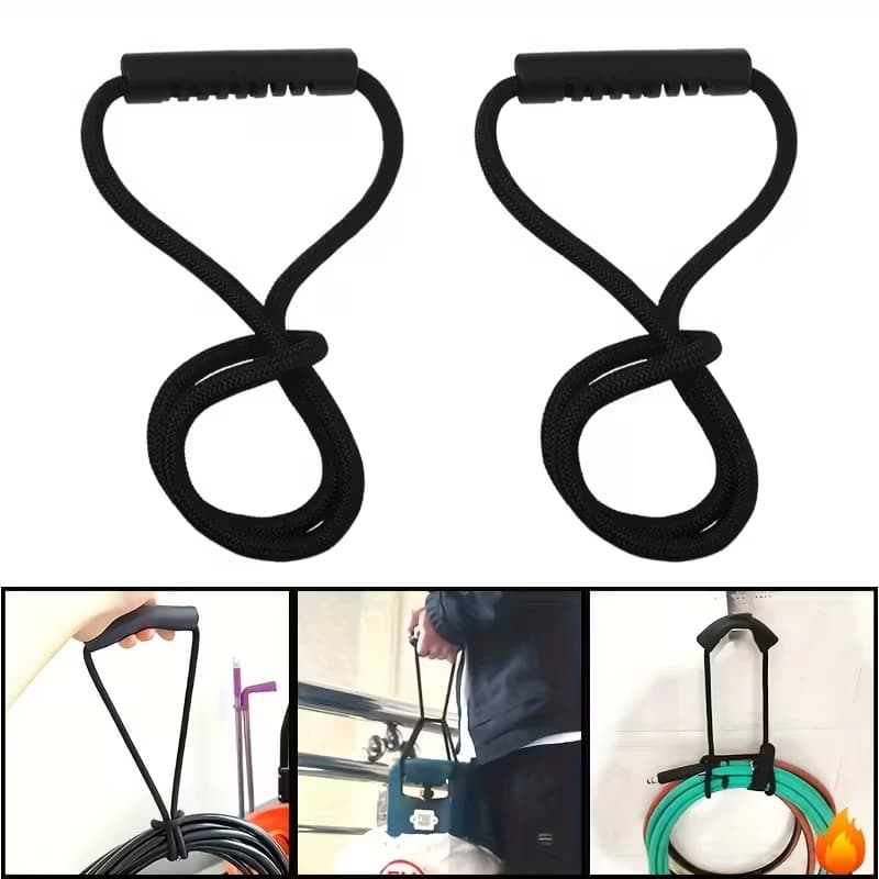Corda di stoccaggio in nylon resistente da 1/2 pezzi con maniglia - Organizzatore salvaspazio e portatile per casa, garage, barche, camper!