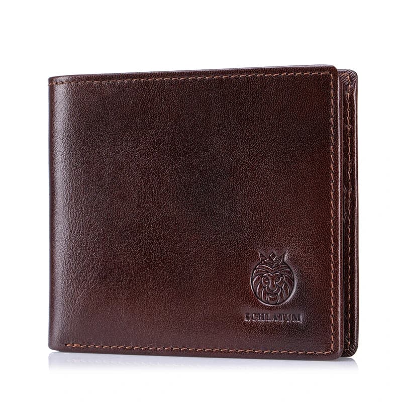 Portafoglio da uomo in vera pelle da 9 carte Portafoglio da uomo bifold con blocco Rfid con 2 portafogli porta carte ID Windows