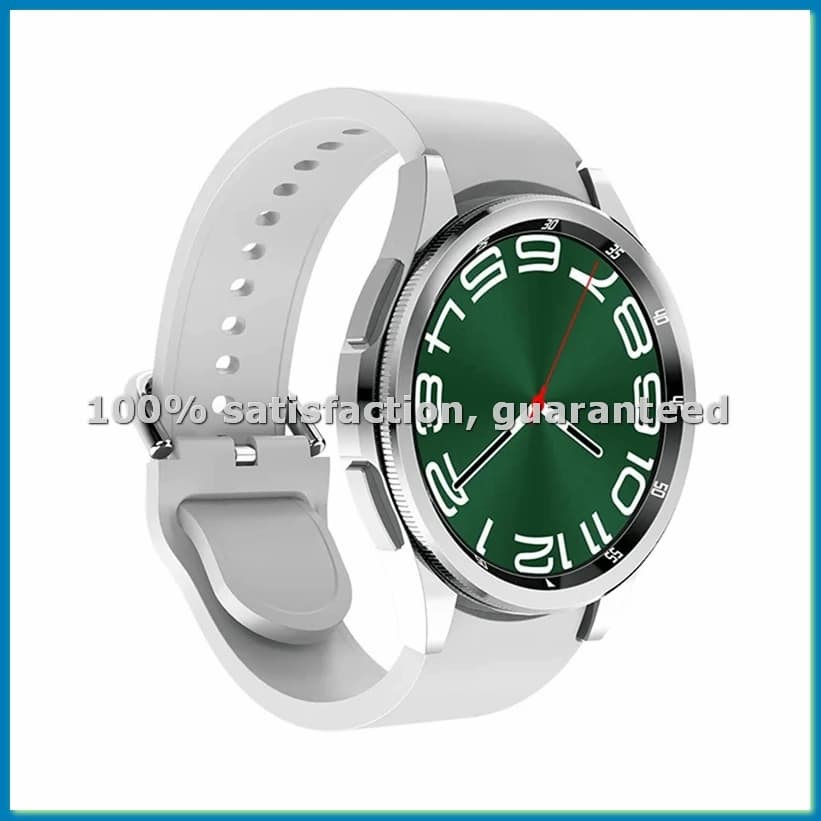 Smartwatch 6 watch with 1,43 Inch Display, Double Button, for Men and Women, Bluetooth, Wireless Charge, Sporty Watch Silver- ABWO