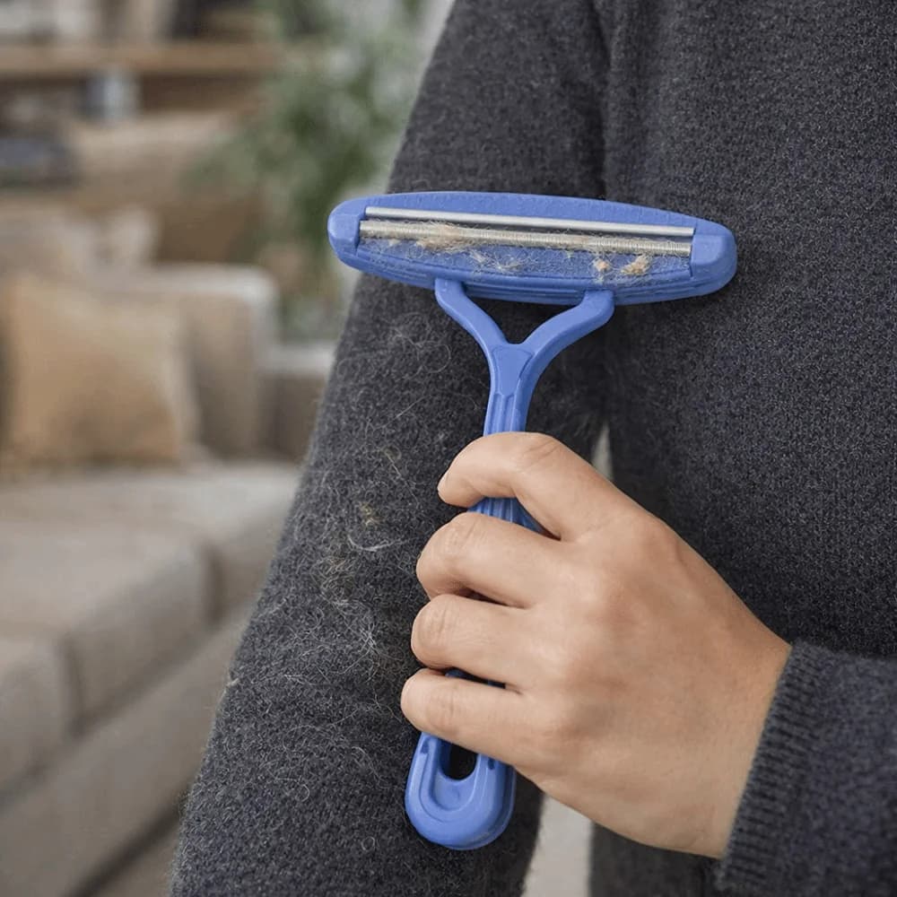 Double Sided Clothing Scraper Manual Portable Lint Cleaner Lint Roller Multi-Functional Fur Removal Tool Couch Cleaning