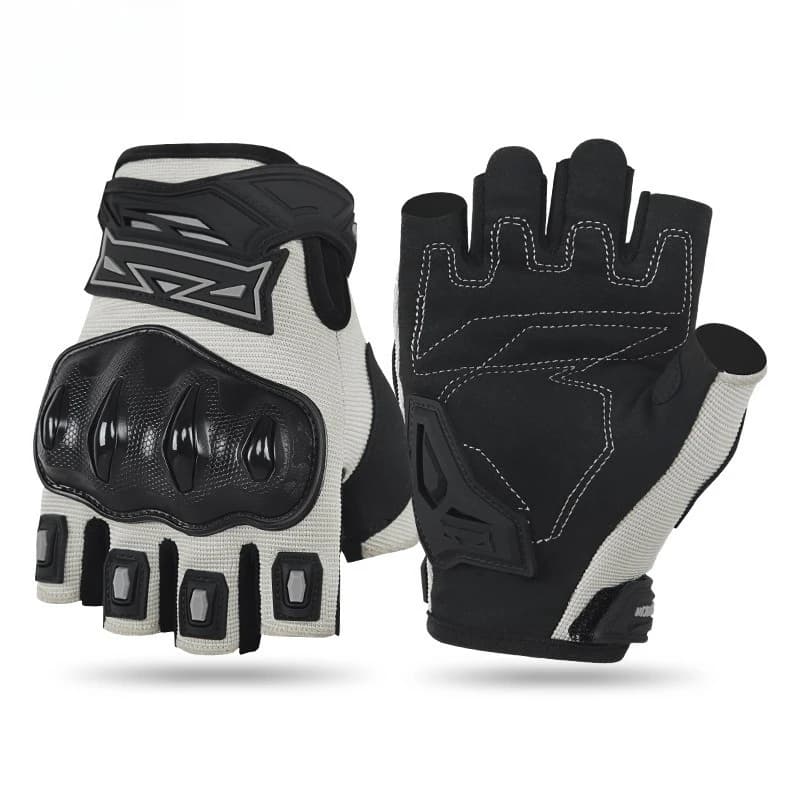Motorcycle Half Finger Gloves Men Women Breathable Anti Fall Summer Motorbike Riding Shockproof Cycling Touch Screen Protective