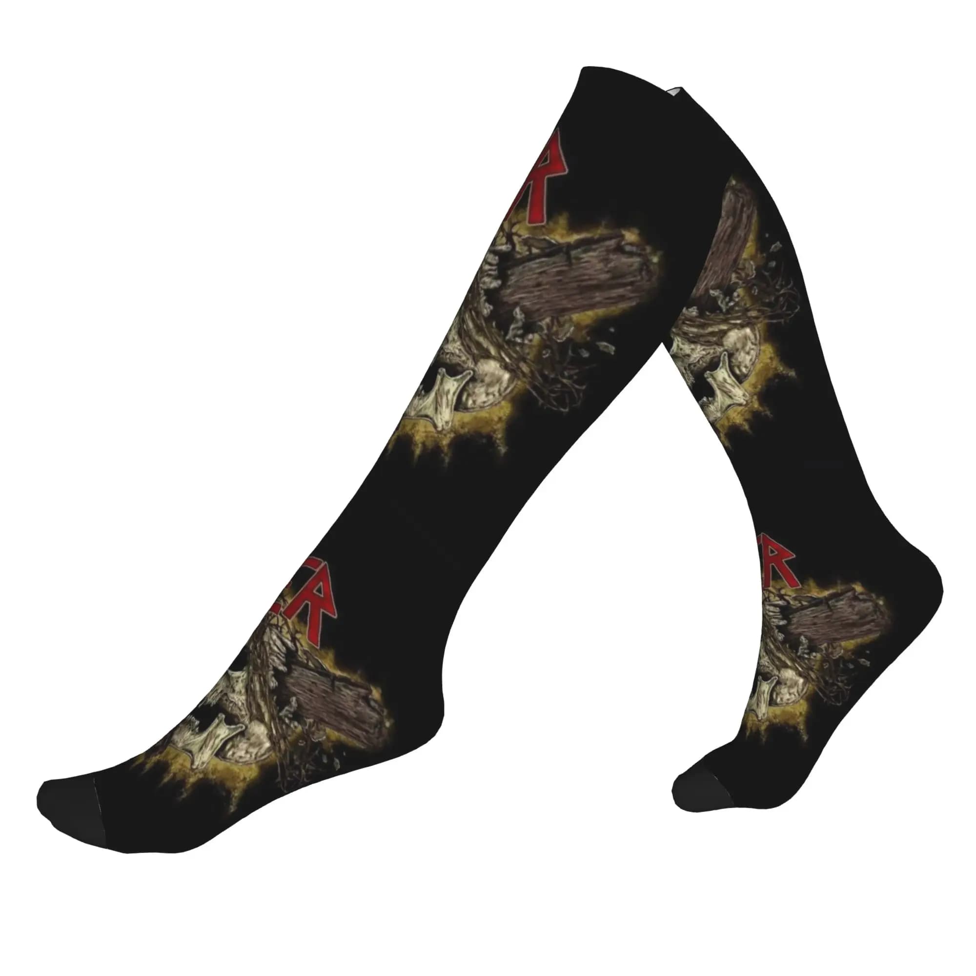 Calzini sportivi da uomo Heavy Metal Rock Band Slayers, calzini unisex divertenti con stampa 3D