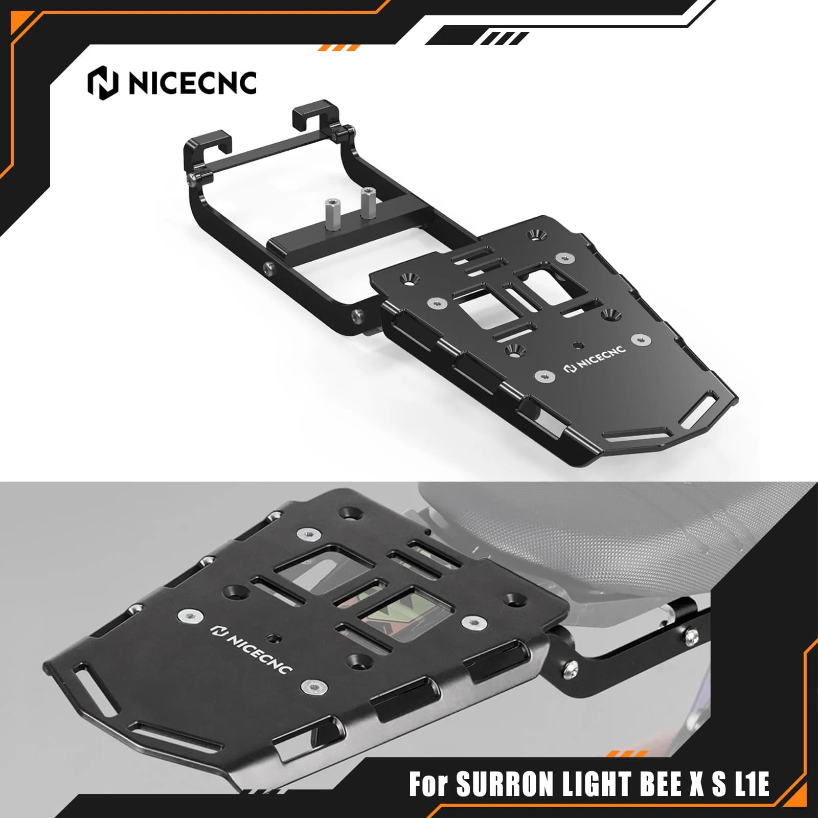 NICECNC Per Surron Light Bee XS L1E Motocross Portapacchi Posteriore Staffa di Carico In Alluminio Per Segway X160 X260 Elettrico Dirt Bike