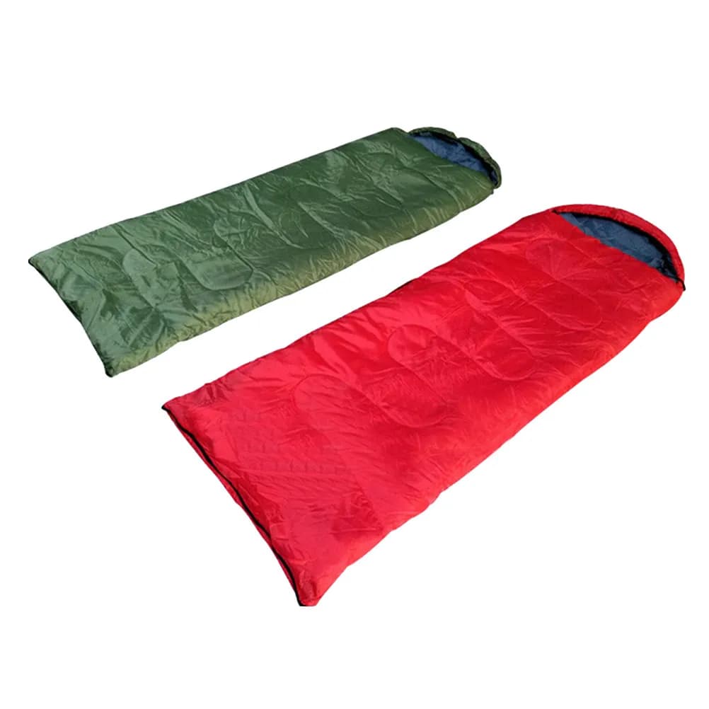 Waterproof and lightweight Mummy sleeping bag with adjustable hood for camping and outdoor excursions, olive green