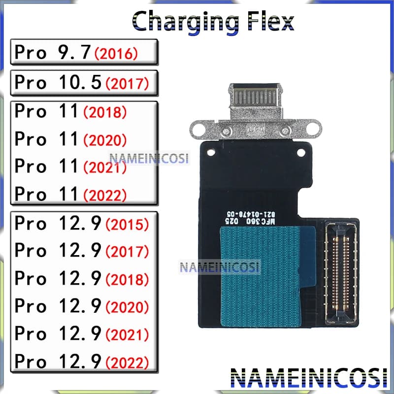 Porte USB Caricatore Dock Connettore Cavo per microfono per Ipad Pro 9.7 10.5 11 12.9 1a 2a 3a 4a 5a 6a generazione Flex di ricarica