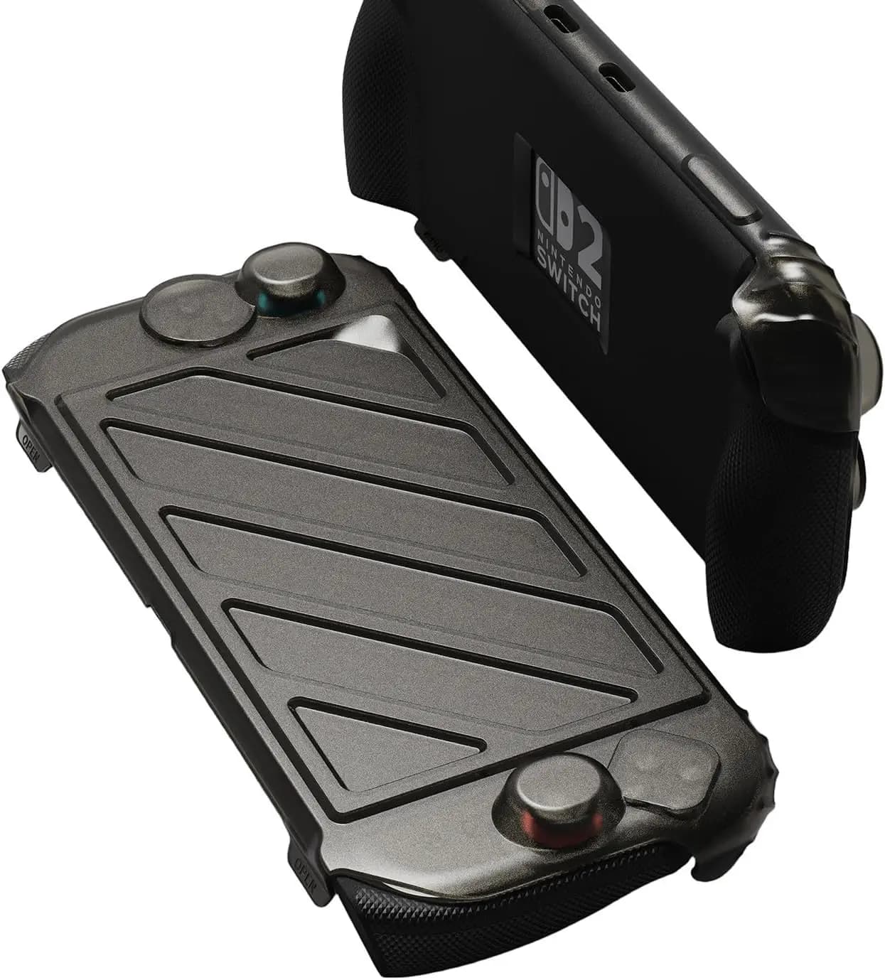 Pacchetto di coperture anteriori StandGrip per Nintendo Switch 2: custodia protettiva con impugnature testurizzate, protezione completa, copertura frontale rigida