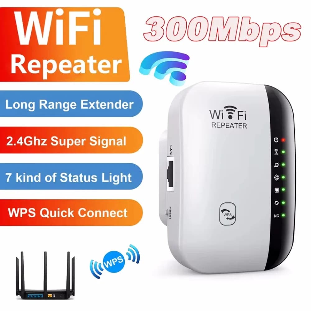 SPINA UE/USA 300Mbps Ripetitore WIFI Wireless Router 2.4G Wifi Range Extender Amplificatore di segnale Wi-Fi Amplificatore di rete 802.11N