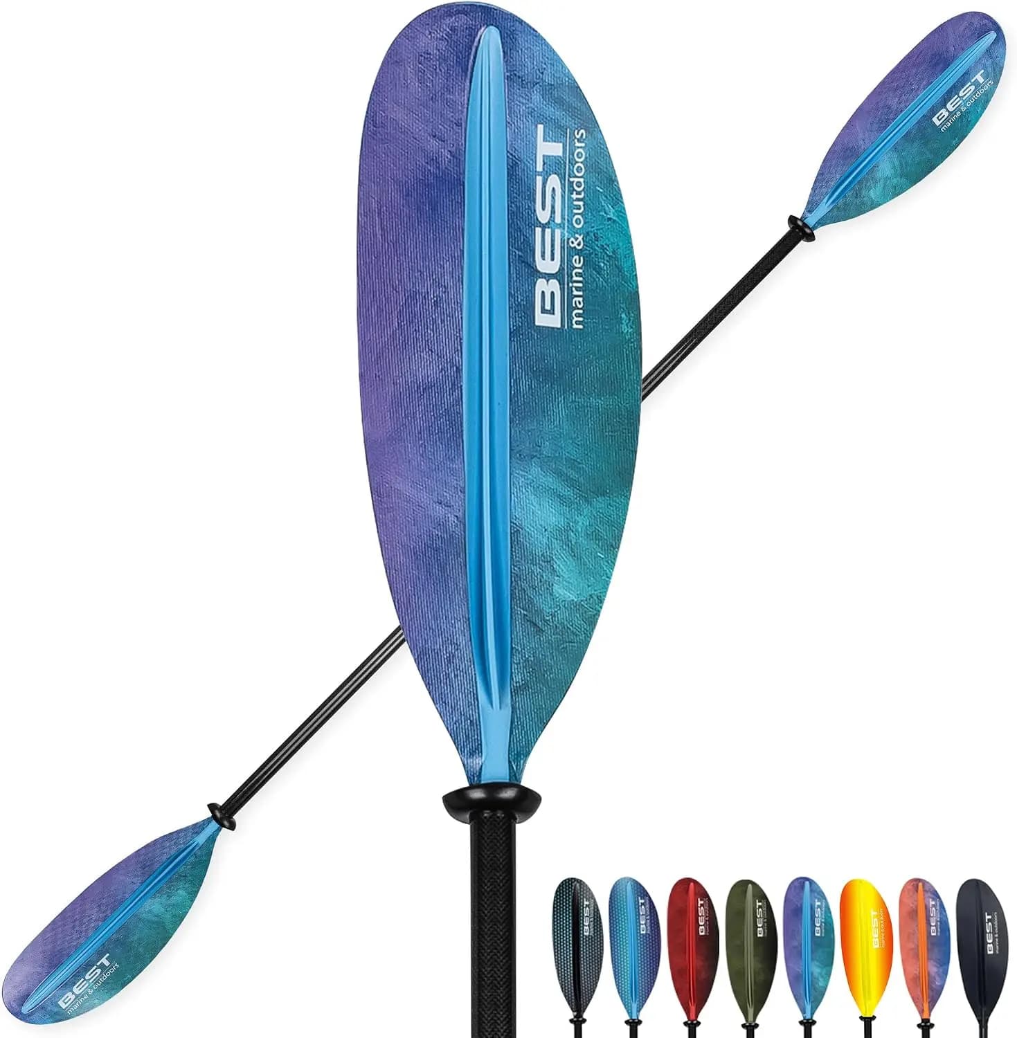 Carbon Fiber Kayak Paddle, 2-Piece, Lightweight Design | Floating Carbon Fiber Shaft with Reinforced Polypropylene Blades for Re