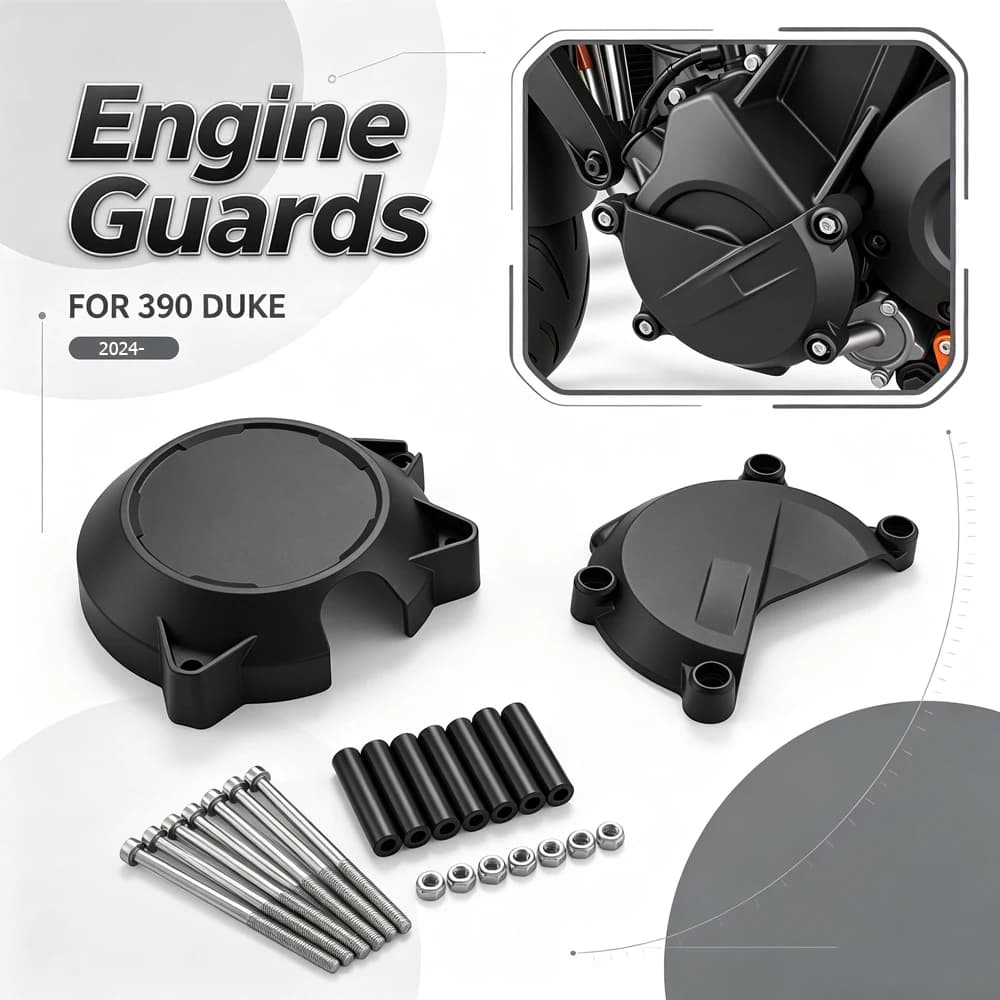 Motorcycle Accessories Left Right Side Engine Case Cover Protector Guard For 390 DUKE 390Duke 390 Duke 390DUKE 2024 2025 2026